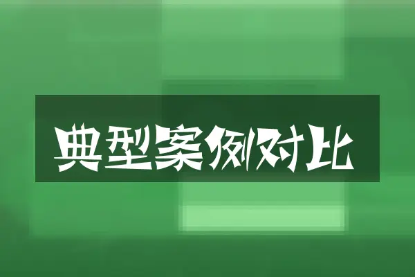 典型案例对比