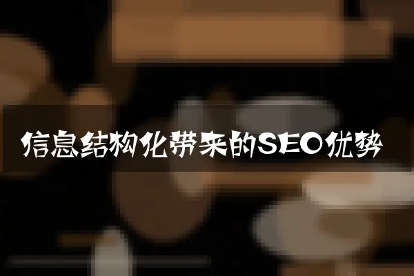 信息结构化带来的SEO优势