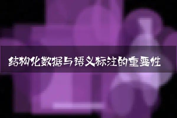 结构化数据与语义标注的重要性