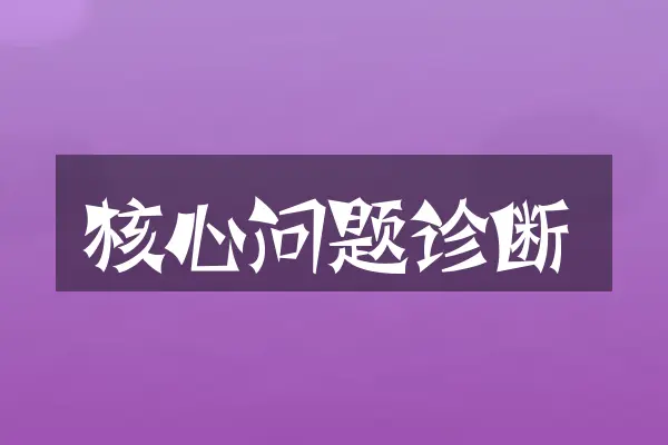 核心问题诊断